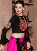 Pink A Line Lehenga Choli in Cotton  with Fancy work - 1