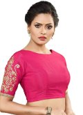 Pink Art Dupion Silk Embroidered  for Festival - 2