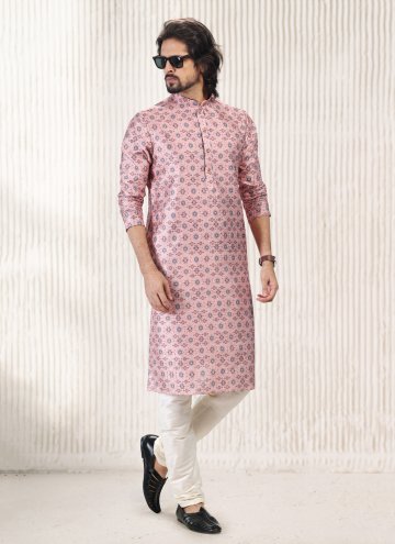 Pink Banarasi Jacquard Fancy work Kurta Pyjama