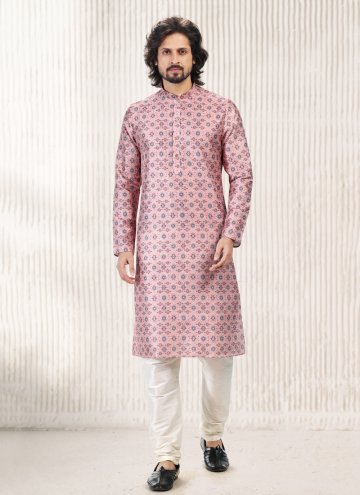 Pink Banarasi Jacquard Fancy work Kurta Pyjama