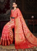 Pink Banarasi Woven Classic Designer Saree - 2
