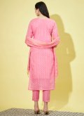Pink Chanderi Embroidered Designer Salwar Kameez for Ceremonial - 2