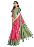 Pink Classic Designer Saree in Kanjivaram Silk with Zari Work - 1