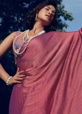 Pink color Art Silk Classic Designer Saree with Woven - 3