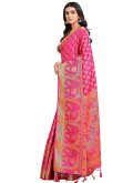 Pink color Art Silk Contemporary Saree with Zari Work - 2