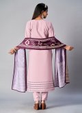 Pink color Cotton  Trendy Salwar Kameez with Jacquard Work - 2