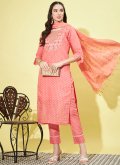 Pink color Embroidered Chanderi Trendy Salwar Suit - 3