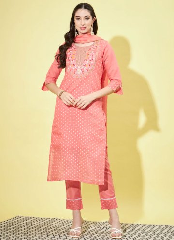 Pink color Embroidered Chanderi Trendy Salwar Suit