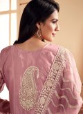 Pink color Embroidered Organza Salwar Suit - 2