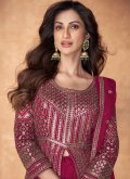 Pink color Georgette Readymade Lehenga Choli with Sequins Work - 1