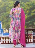 Pink color Georgette Salwar Suit with Digital Print - 1