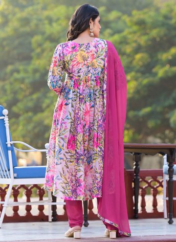 Pink color Georgette Salwar Suit with Digital Print