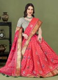 Pink color Meenakari Patola Silk Classic Designer Saree - 1