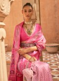 Pink color Patola Silk Designer Saree with Woven - 1