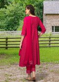 Pink color Rayon Designer Kurti with Embroidered - 2
