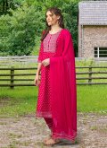 Pink color Rayon Designer Kurti with Embroidered - 3