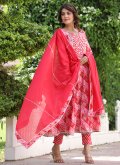 Pink Cotton  Embroidered Salwar Suit for Casual - 2