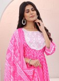 Pink Cotton  Embroidered Trendy Salwar Suit for Casual - 1
