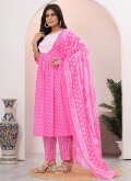 Pink Cotton  Embroidered Trendy Salwar Suit for Casual - 2