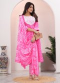 Pink Cotton  Embroidered Trendy Salwar Suit for Casual - 3