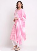 Pink Cotton  Floral Print Trendy Salwar Kameez - 3