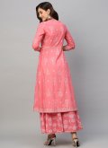 Pink Cotton  Printed Party Wear Kurti for Casual - 3