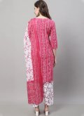 Pink Cotton  Printed Trendy Salwar Kameez - 2
