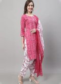 Pink Cotton  Printed Trendy Salwar Kameez - 3