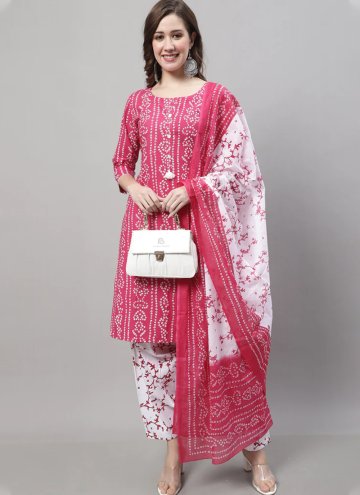 Pink Cotton  Printed Trendy Salwar Kameez