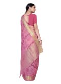 Pink Designer Saree in Cotton  with Border - 3
