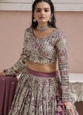 Pink Faux Georgette Embroidered Lehenga Choli for Ceremonial - 2
