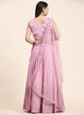 Pink Georgette Embroidered Readymade Lehenga Choli for Sangeet - 1