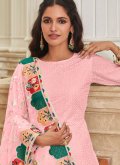 Pink Georgette Embroidered Salwar Suit for Ceremonial - 1