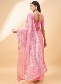 Pink Georgette Sequins Work Designer Saree for Ceremonial - 2