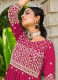 Pink Georgette Sequins Work Trendy Salwar Kameez - 1