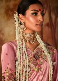 Pink Kanjivaram Silk Embroidered Trendy Saree for Ceremonial - 1