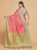 Pink Kanjivaram Silk Woven Designer Saree for Party - 1