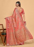 Pink Kanjivaram Silk Woven Trendy Saree for Party - 1