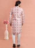 Pink Kurta Pyjama in Cotton  with Digital Print - 3