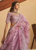 Pink Lehenga Choli in Art Silk with Embroidered - 1