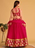 Pink Lehenga Choli in Georgette with Embroidered - 1