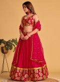 Pink Lehenga Choli in Georgette with Embroidered - 2