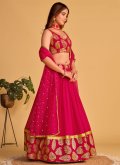Pink Lehenga Choli in Georgette with Embroidered - 3