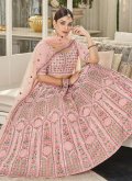 Pink Lehenga Choli in Georgette with Embroidered - 1