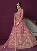 Pink Net Embroidered Anarkali Suit for Engagement - 3