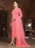 Pink Organza Embroidered Salwar Suit for Ceremonial - 2