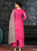Pink Organza Hand Work Salwar Suit - 1