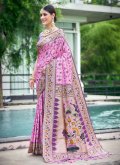 Pink Patola Silk Patola Print Classic Designer Saree for Engagement - 3