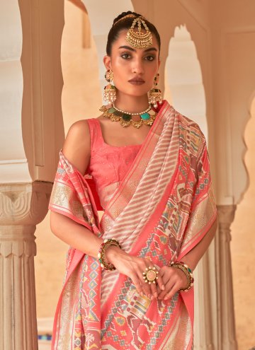 Pink Patola Silk Woven Classic Designer Saree for Reception
