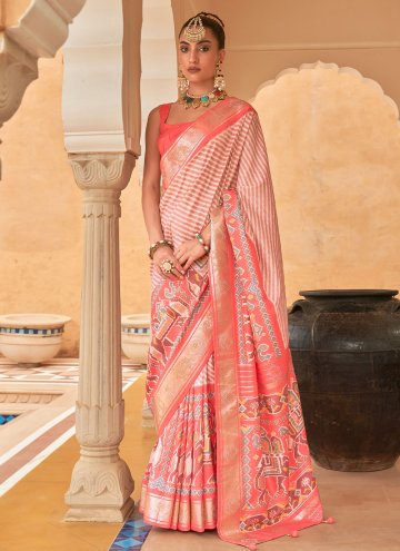 Pink Patola Silk Woven Classic Designer Saree for 